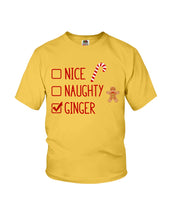 Load image into Gallery viewer, Nice Naughty Ginger Redhead T Shirt Youth Tee