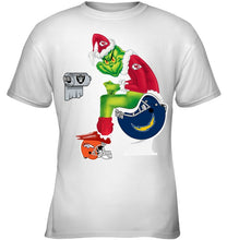 Load image into Gallery viewer, Funny Grinch Kansas Chief Christmas Gift Tee Youth Tee