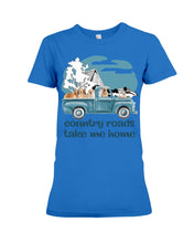 Load image into Gallery viewer, Country Road Golden Retriever Ladies Tee