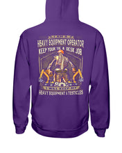 Load image into Gallery viewer, Heavy Equipment Operator Black T-Shirt Hoodie