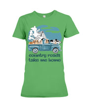 Load image into Gallery viewer, Country Road Golden Retriever Ladies Tee