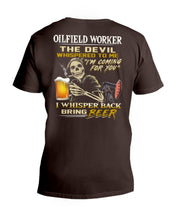 Load image into Gallery viewer, Oilfield Worker Beer Lover Gift Funny Tee Guys V-Neck