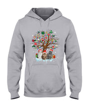 Load image into Gallery viewer, Christmas Tree Cat Lovers Cute Funny T-Shirt Hoodie