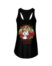 Load image into Gallery viewer, Santa Claus Beer Gift For Christmas Black T-Shirt Ladies Flowy Tank