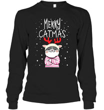 Load image into Gallery viewer, Funny Merry Catmas Christmas Gift Shirt Unisex Long Sleeve