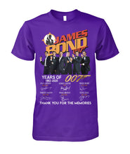 Load image into Gallery viewer, James Bond Anniversary Autograph 1962-2020 T-Shirt Guys Tee