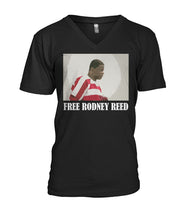 Load image into Gallery viewer, Free Rodney Reed Raise Your Voice 4 Guys V-Neck
