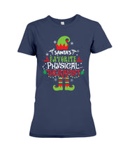 Load image into Gallery viewer, Santa's Favorite Physical Therapist Black T-Shirt Ladies Tee