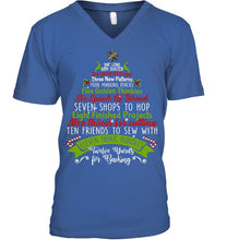 Load image into Gallery viewer, Christmas Tree Eleven Fabric Bundles T-Shirt Guys V-Neck