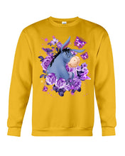 Load image into Gallery viewer, Donkey Loves Purple Flowers Custom T-Shirt Sweatshirt