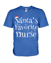 Load image into Gallery viewer, Santa's Favorite Nurse Guys V-Neck