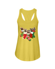 Load image into Gallery viewer, Yorkies In The Socks For Yorkie Lovers Christmas Gift Ladies Flowy Tank