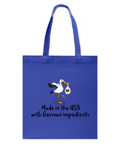 Load image into Gallery viewer, Made In The Usa With German Ingredients Tee Basketweave Tote Bag