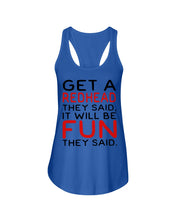 Load image into Gallery viewer, Get A Redhead It Will Be Fun Quote T-Shirt Ladies Flowy Tank