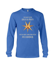 Load image into Gallery viewer, Christmas Star Swedish Julstarnor Black T-Shirt Unisex Long Sleeve