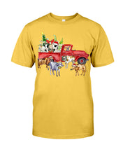 Load image into Gallery viewer, Merry Christmas In Town Cow Lovers Gift For Farmers Guys Tee