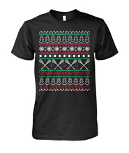 Load image into Gallery viewer, Funny Ugly Christmas Sweater Lacrosse Guys Tee