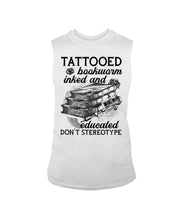 Load image into Gallery viewer, Tattooed Bookwarm Inked And Educated T-Shirt Unisex Long Sleeve