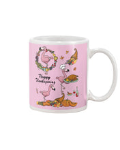 Load image into Gallery viewer, Flamingo Happy Thanksgiving Mug