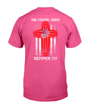 Load image into Gallery viewer, God Country Corps Semper Fi Black T-Shirt Guys Tee