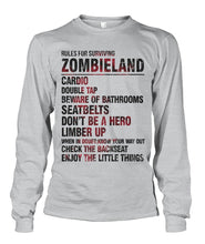 Load image into Gallery viewer, Zombieland Rules For Surviving Quote T-Shirt Unisex Long Sleeve