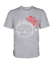 Load image into Gallery viewer, Cute Cat Face Christmas Gift For Cat Lovers T-Shirt Guys V-Neck