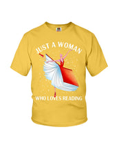 Load image into Gallery viewer, Just A Woman Loves Dancing And Reading Books Youth Tee