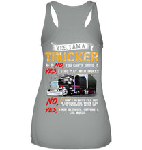 Load image into Gallery viewer, I Am A Trucker Ladies Flowy Tank