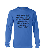 Load image into Gallery viewer, Finn Wants A Cabin In The Woods Away From Those People Unisex Long Sleeve